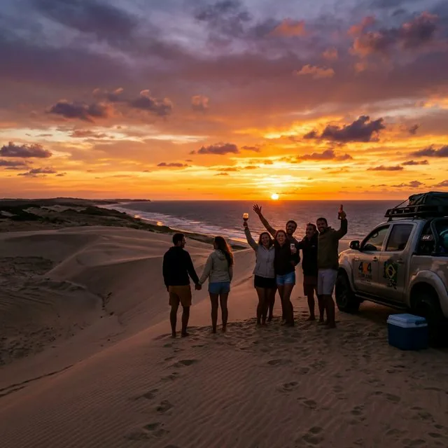 Pôr do sol nas Dunas de Malembá